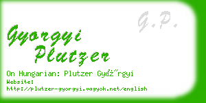 gyorgyi plutzer business card